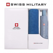 스위스밀리터리 친환경 3단수동 우산+150g면사타올 세트