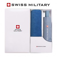 스위스밀리터리 친환경 3단수동 우산+150g면사타올 세트