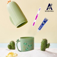 세븐몰 선인장 여행용 칫솔통 (페리오치약50g) 치약칫솔세트