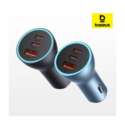 베이스어스 차량용 충전기 자동차 시거잭 차량 고속 충전 3포트 USB C타입 65W