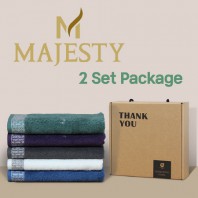 마제스티 격자 호텔타월 2P