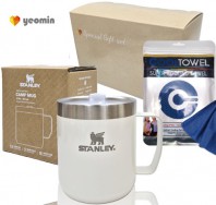 스탠리 브생건218호(스탠리 진공 캠프머그354ml+ 쿨링 아이스 쿨타올)