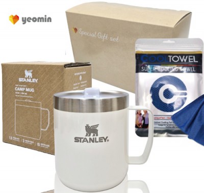 스탠리 브생건218호(스탠리 진공 캠프머그354ml+ 쿨링 아이스 쿨타올)