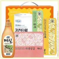 참그린매실300용기 키친타올 롤백 크린백 정사각위생장갑 5종