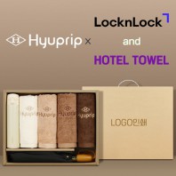 협립 3단60엔티크 고밀도 완전자동우산 +협립40수호텔코마180타월4P+락앤락슬림핏원터치텀블러-세트