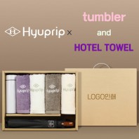 협립 3단 70 암막고밀도 완전자동우산 +협립호텔코마170타월4P+스마트온도계텀블러-세트