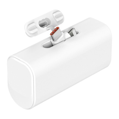 [디셀라] C타입+8핀 회전식 단자 20W 고속 도킹형 보조배터리 5000mAh