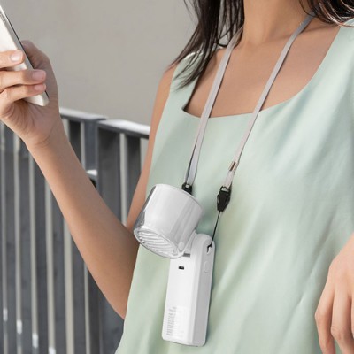 뉴에이커 휴대용 목걸이형 손선풍기 접이식 에어컨선풍기