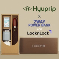 협립 3단60엔티크 고밀도 완전자동우산 +배터리+락앤락 메트로머그2P-세트