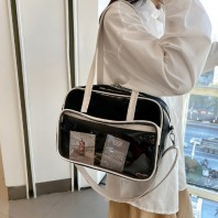 로페리아 여성용 투포켓 숄더백 투명 크로스백(0217594)