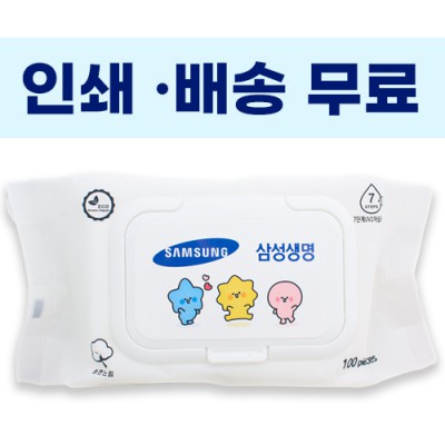 무광 깨끗한 화이트 캡형 물티슈 (100매 40g)