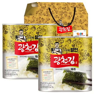 광천 김세트 김 선물 2캔김 명절 선물세트