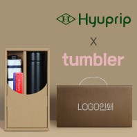 협립3단 스트라이프 수동우산 +스마트온도계 텀블러-세트