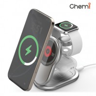 케미 HIWS-MSC10 3IN1 폴딩 맥세이프 거치대 무선 충전기(워치전기종가능)