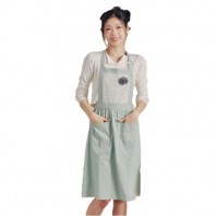 CI231 에코라이프 플로럴 린넨 레이스 앞치마