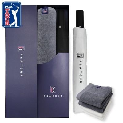 PGA 2단완전자동 암막 우양산+260g 코마사 면사타올 세트