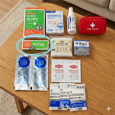 마데카 메디패치 스팟패치 마데카솔 연고 프리미엄 구급함 13종