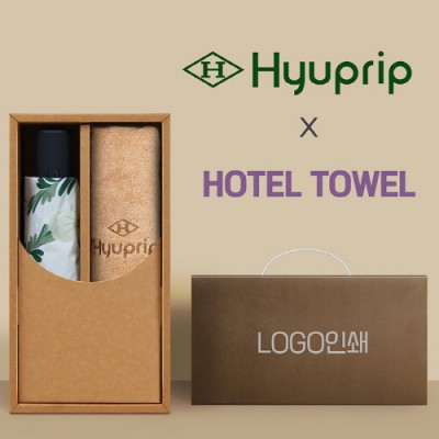 협립3단 뉴플라워즈 완전자동 양우산 +협립40수호텔코마180타월-세트