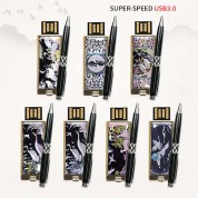 빛나 학 시리즈 자개 2종세트 (USB메모리+자개볼펜 3.0 16GB~128GB) 7종 이미지