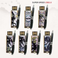 빛나 학 시리즈 자개 2종세트 (USB메모리+자개볼펜 3.0 16GB~128GB) 7종 이미지