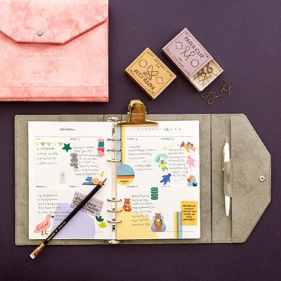 직장인 맞춤형 6공 A5 타임플래너 다이어리 펜 포함