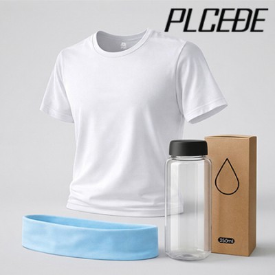 플씨드 브리즈핏 에어 쿨 반팔 티셔츠 + 스포츠 핏 쿨 헤어밴드 + 보틀 350ml 3종 세트