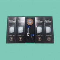 타이틀리스트 Pro-V1 12구+골프티+가죽 볼마커세트