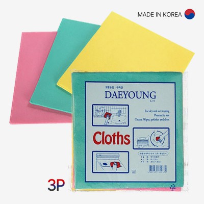 국산 부직포 행주(opp포장) 3P