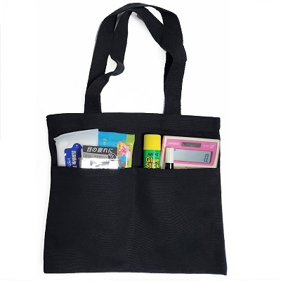 캔버스면 10수 앞주머니 칼라에코백