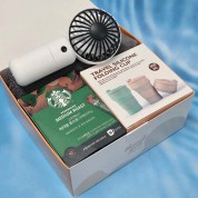 스타벅스 커피10p + 실리콘 텀블러+ 쿨링 냉각 선풍기 선물세트 + 레디백 사은품 휴대용 선풍기 미니선풍기 답례품