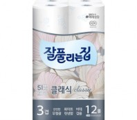 미래생활 잘풀리는집 클래식 3겹데코 27m 12롤 두루마리 휴지
