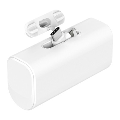 [디셀라] C타입+8핀 회전식 단자 10W 도킹형 보조배터리 5000mAh