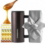 스타벅스 SS 뉴턴 하우스 텀블러 + 국내산 허니스틱 + 보자기포장 세트