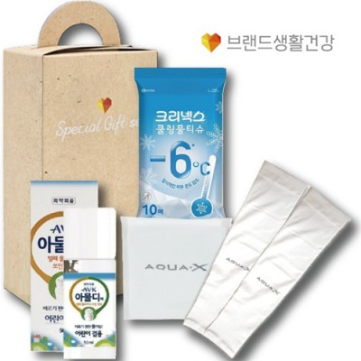 쿨아이스세트  브생건122호(아물디 모기약 물파스+아쿠아쿨토시+크리넥스쿨링물티슈)