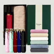 라이트핏 3단6k 초경량양우산+송월타올라이트무지130g 우산타올선물세트