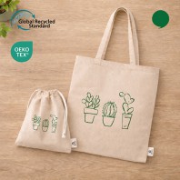 리사이클 베이지컬러 세트 (리사이클베이지컬러라이트에코백 + 베이지미르셔링컬러파우치)