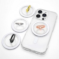 맥세이프 투명 큐빅 스마트링 원형 거치톡