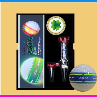 볼빅 엑시아 네온 골프공 3구 볼마커 자석티세트 (3pc) 볼빅 네온 야광 골프공  볼빅 엑시아 골프공