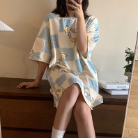 코튼 브리즈 파자마 원피스