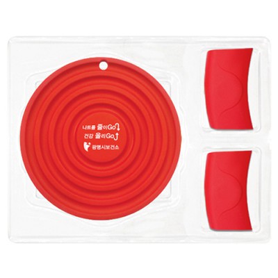 실리콘 냄비받침(링)+실리콘주방집게