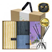 [송월] 스트라이프44 2장+스트라이프34 핸드타올 2장+코코도르 200ml 1개(4조세트)