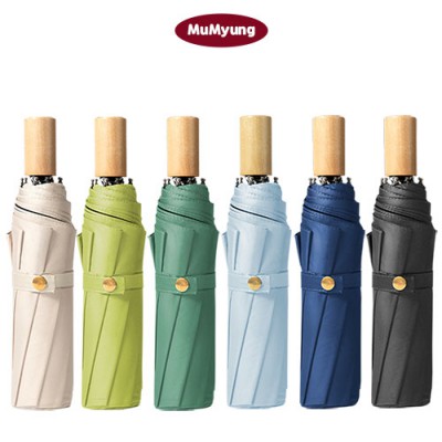 mumyung 8K 원목 우드원 암막 수동 3단 양우산