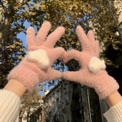 로페리아 하트털장갑 터치가능 스마트폰 방한 장갑(0216522)