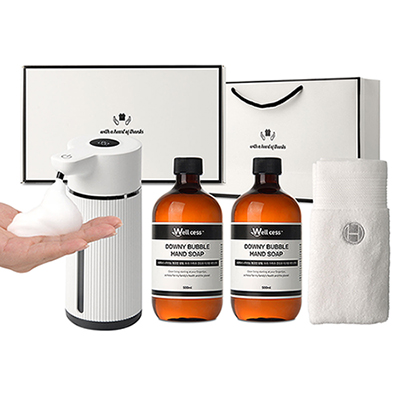 웰세스 WG-153BT 대용량 버블 자동디스펜서1P+핸드워시2P+핸드타올1P 선물세트