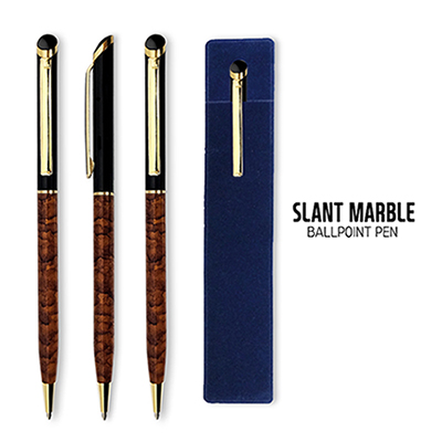슬랜트 마블 볼펜(금속)