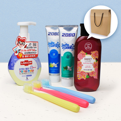 랩신 핸드워시 LG 바디워시 치약칫솔 7종세트