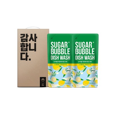 슈가버블 비건 레몬 주방 리필 2종