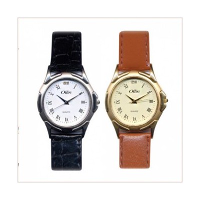 STW-1017 클래식 심플 가죽밴드 손목시계