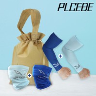 플씨드 여름 5종 복주머니 파우치 A세트 (스포츠 쿨마스크[2종]+스포츠 쿨토시[2종])