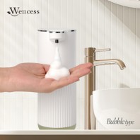 웰세스 W-1000B 대용량 버블타입 자동 디스펜서 손 세정제 거품비누 벽걸이 충전식 세정기